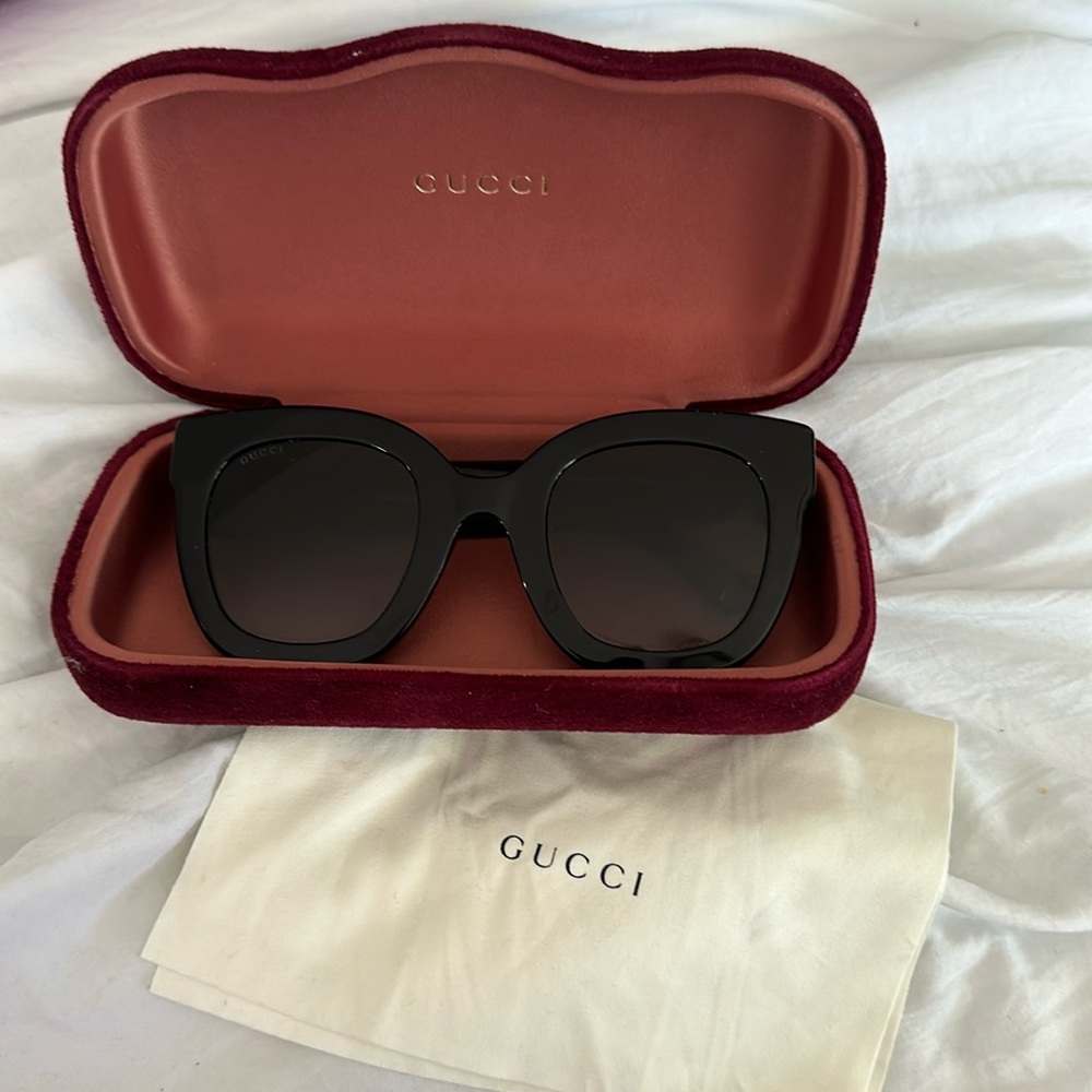 Gucci Women's Black Fashion Square Sunglasses 49mm
